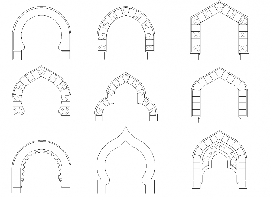 Detail of arch autocad file