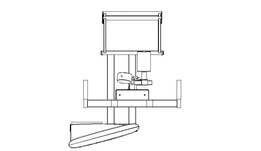 Detail of bending pulls gym equipment layout file