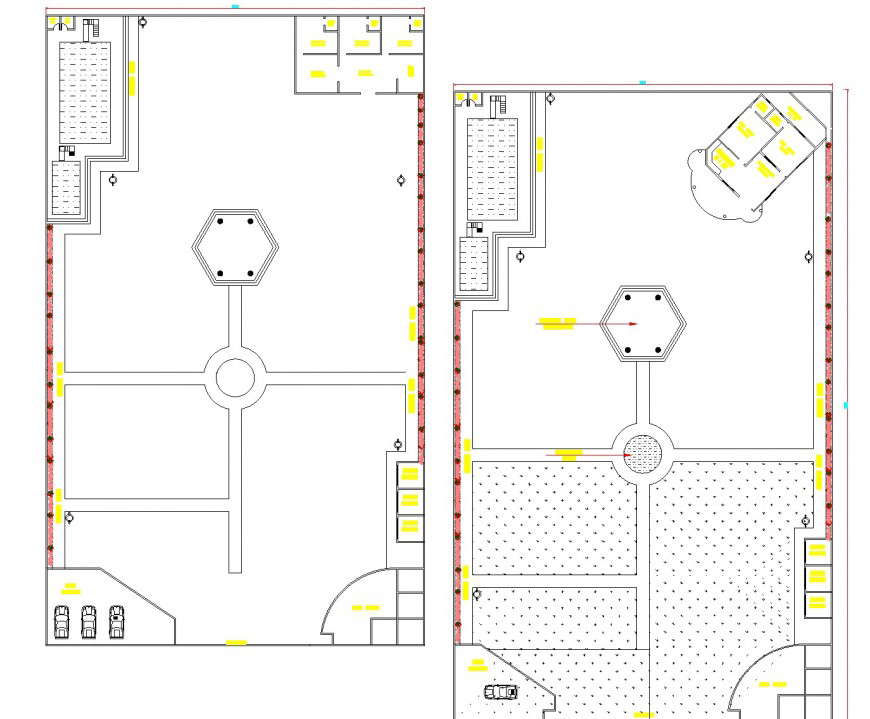 Detail of Fame house plan autocad file