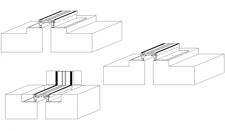 Detail of Isometric expansion joint plan layout file