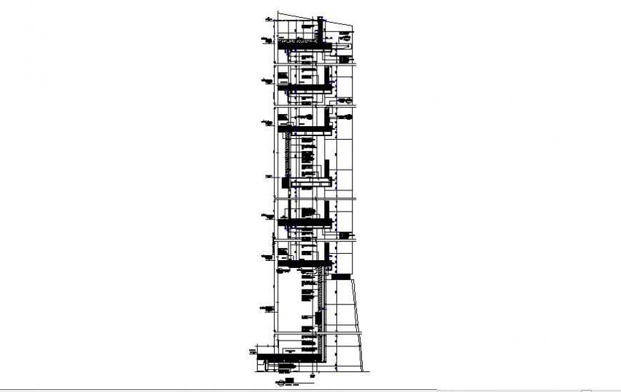 Detail of wall section autocad file