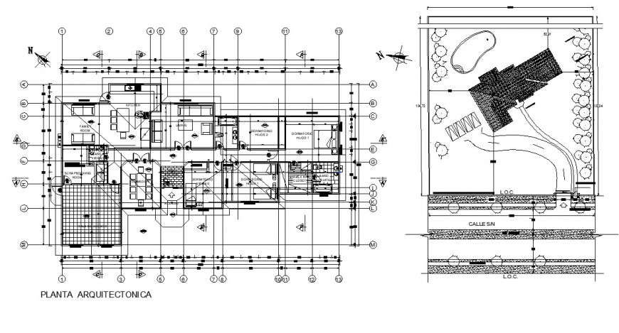 detail plan of housing blocks 2d view autocad file