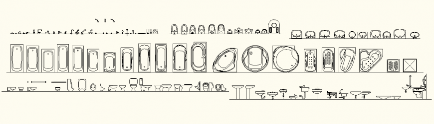 Detail sanitary blocks layout file