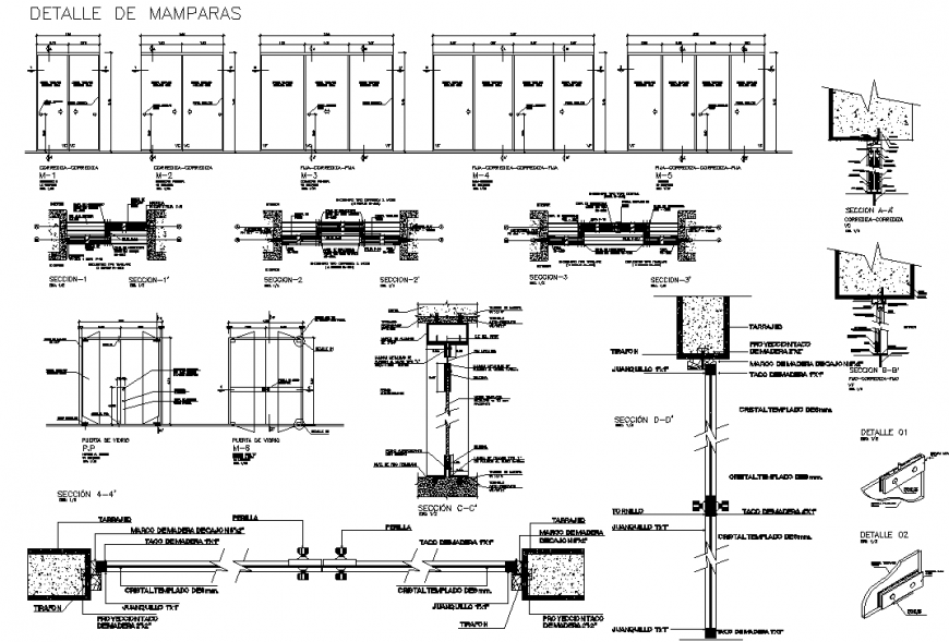 Detail screen plan detail dwg file.