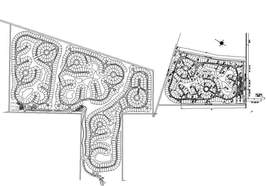 Detail structural plan of a park layout 2d view dwg file