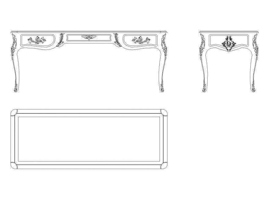 Detail Writing desk layout file