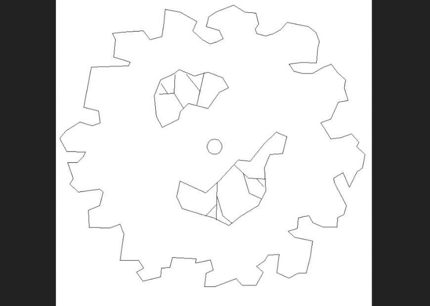 Detailing of tree plan dwg file.