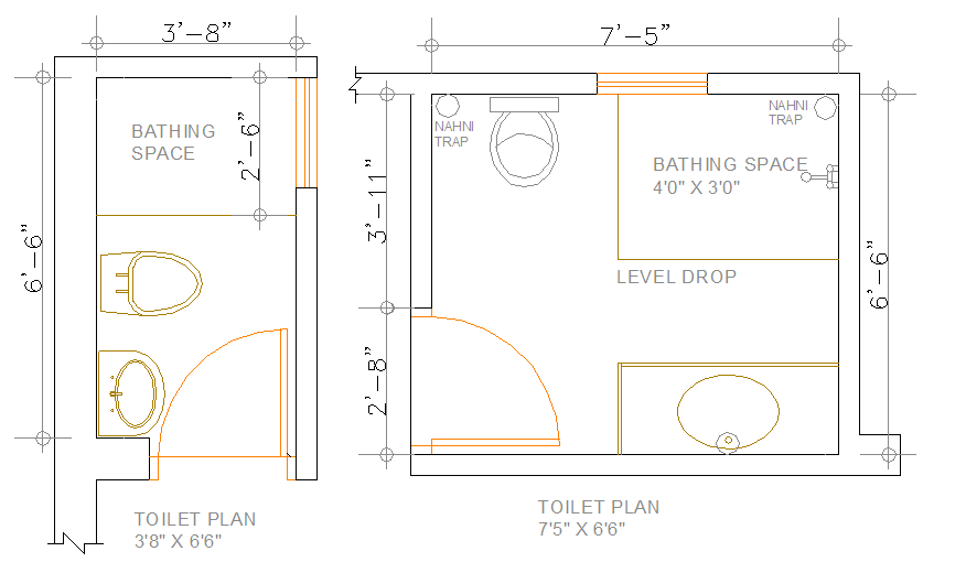Simple Toilet Design lay-out