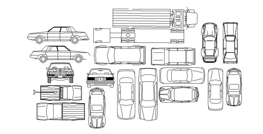 Different vehicle block in AutoCAD software