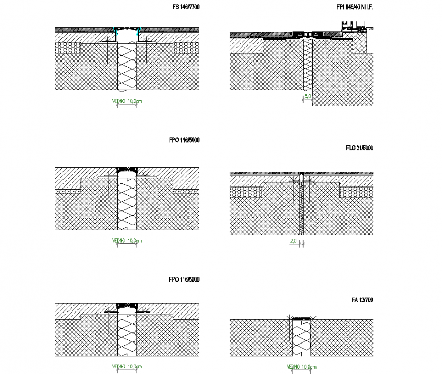 Dilatations plan autocad file