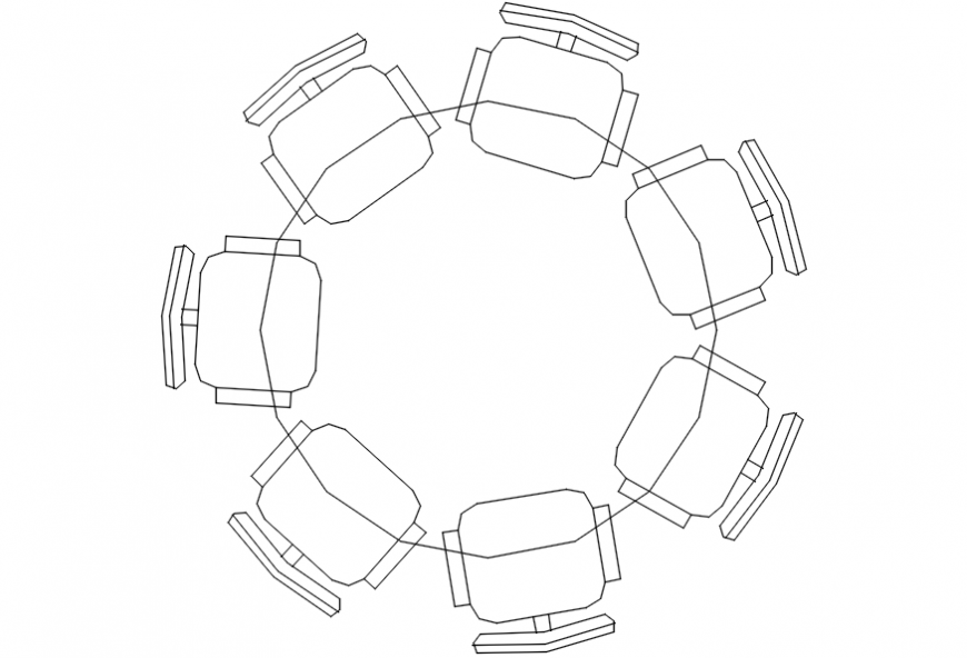 Dining table top  view  model