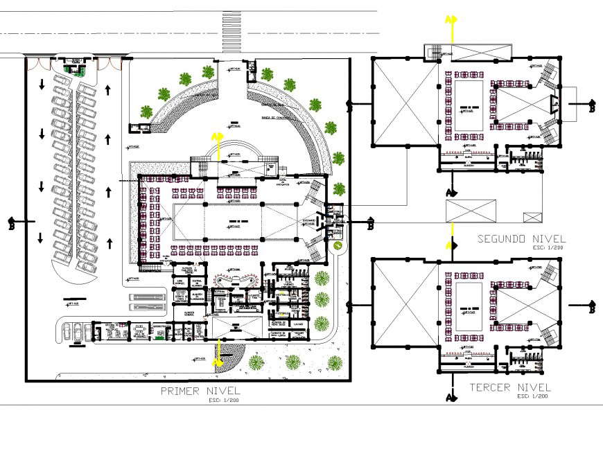 Disco club plan autocad file