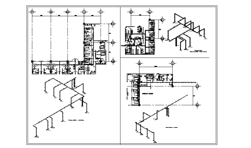 Doctor's room electrical installation isometric drawing in hospital design drawing
