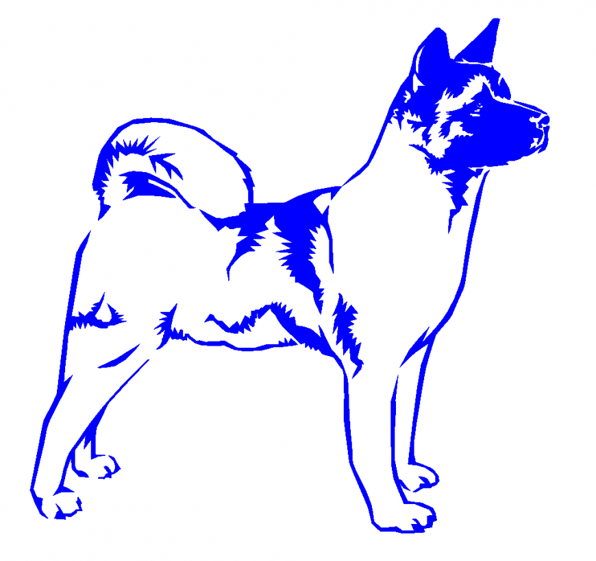 Dog detail animal block autocad file