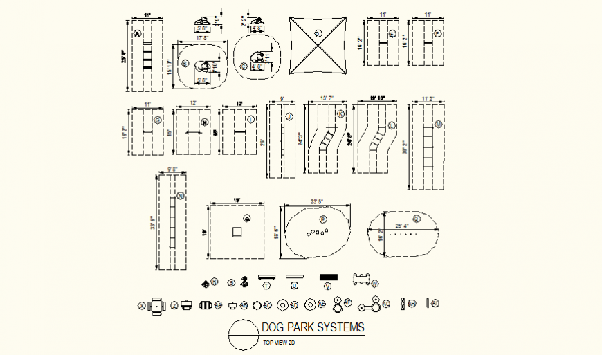 Dog park detail autocad file