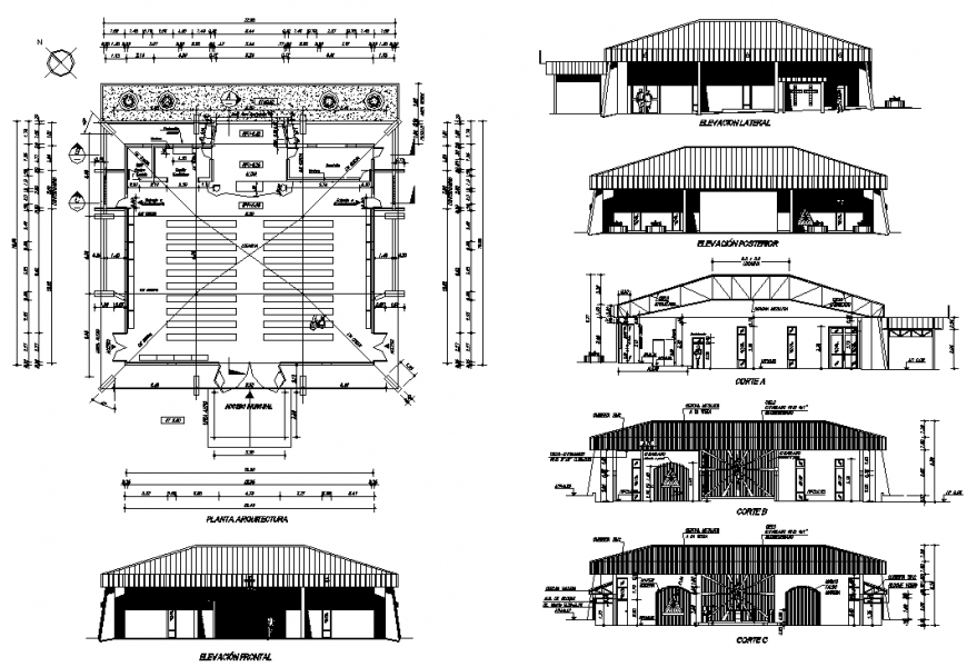 Doom plan with detail dwg file.