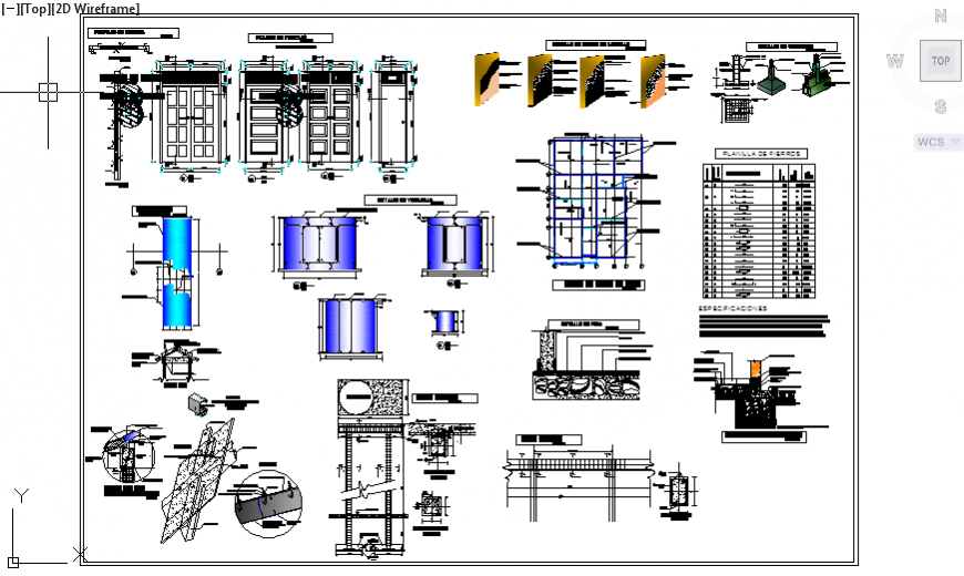 Door-window & structure design drawing of health hospital design drawing