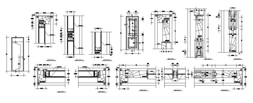 Door detail working  drawing in dwg AutoCAd file.