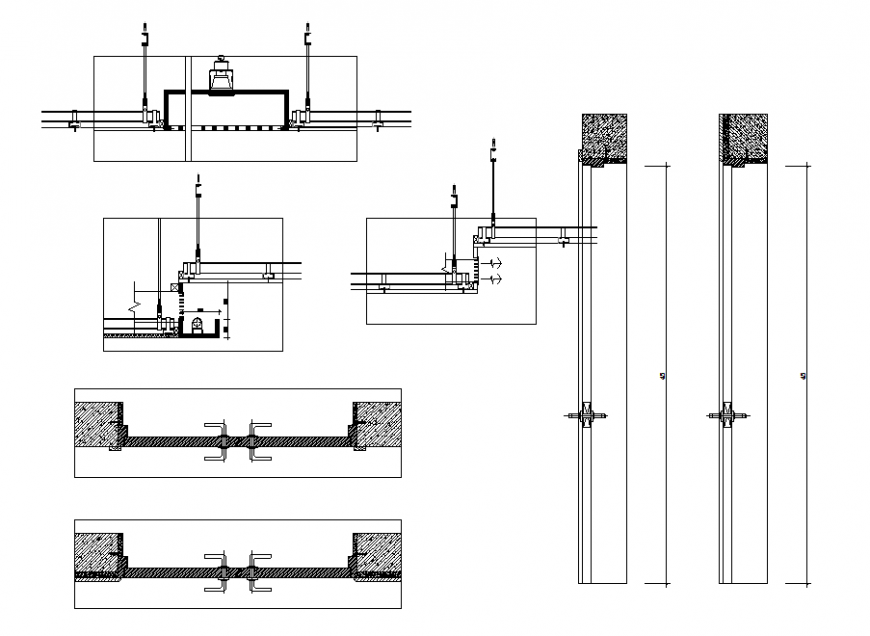 Door lock section plan layout file