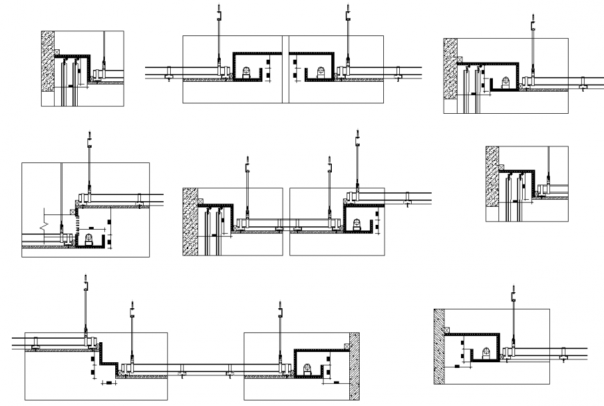 Door section plan autocad file