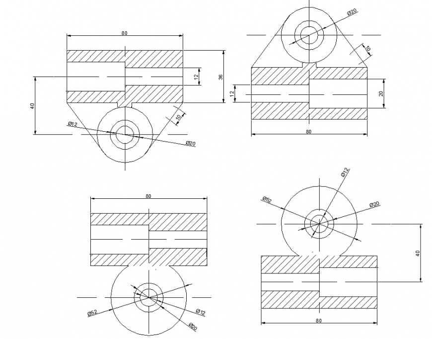 Drainage pipe drawing in dwg file.