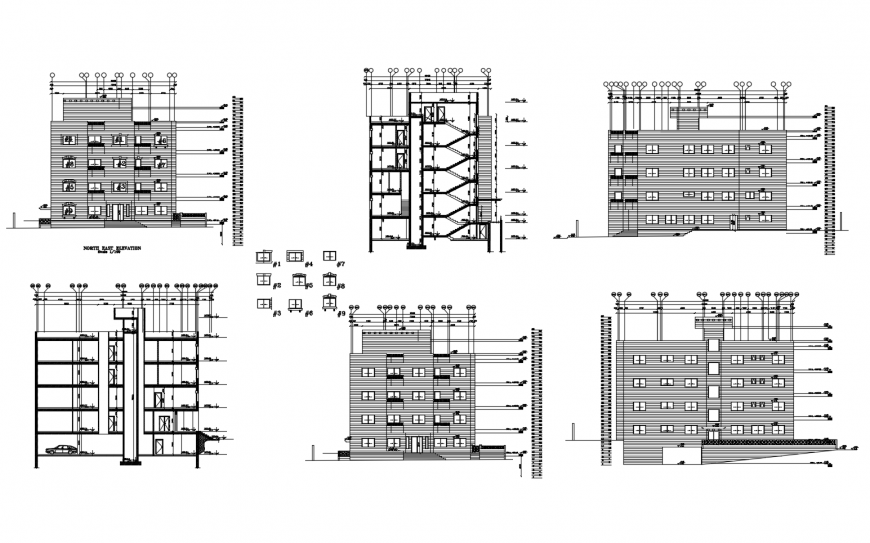 Drawing of 2d apartment design AutoCAD file