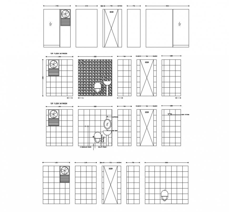 Drawing of 2d toilets design AutoCAD file