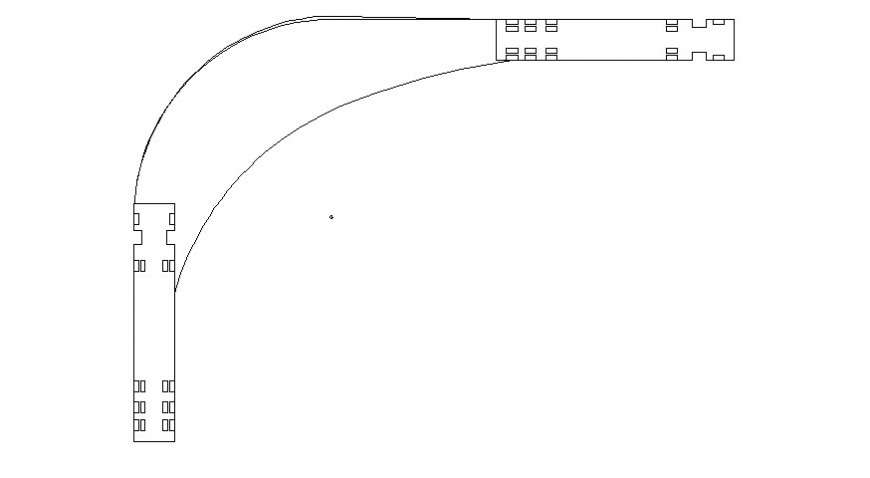 Drawing of a vehicle turning radius AutoCAD file