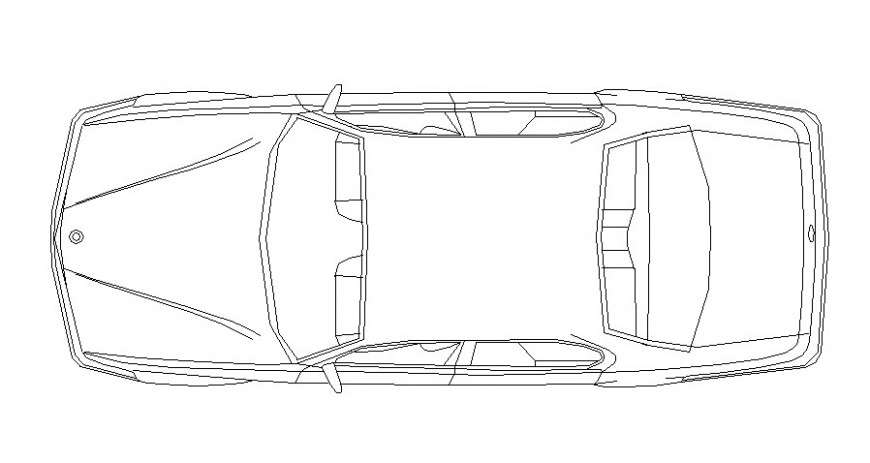 Drawing of car elevation vehicle blocks 2d view autocad software file