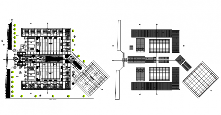 Drawing of college 2d design AutoCAD file