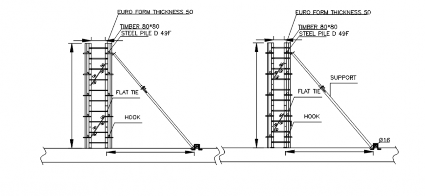 Drawing of column structure detail
