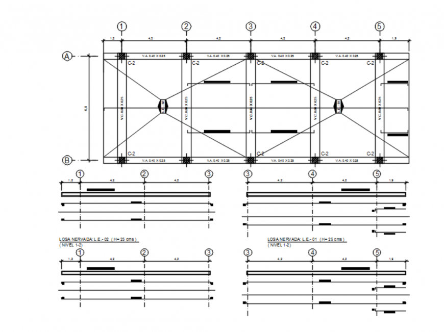 Drawing of construction details of commercial building autocad file
