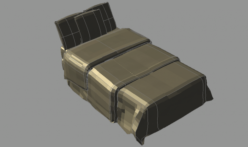 Drawing of furniture blocks of double bed autocad file