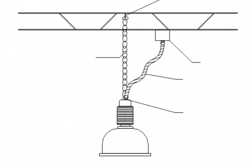 Drawing of hanging light AutoCAD file