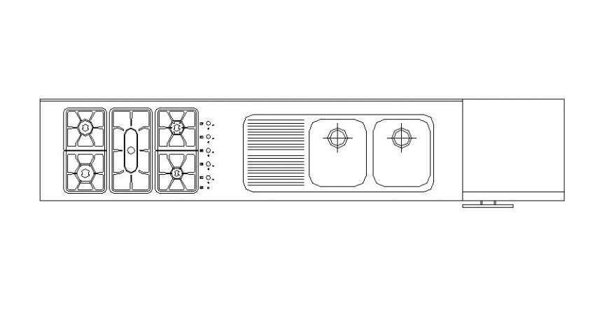 Drawing of kitchen platform
