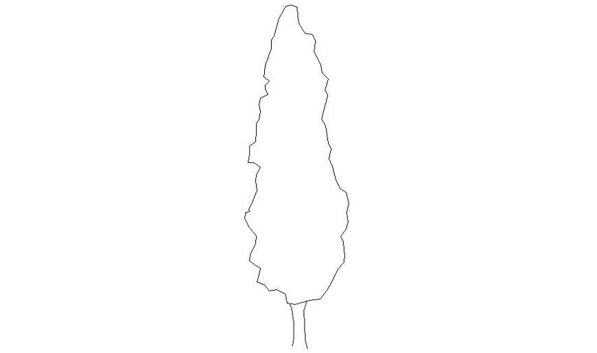 Drawing of landscaping trees 2d view AutoCAD file