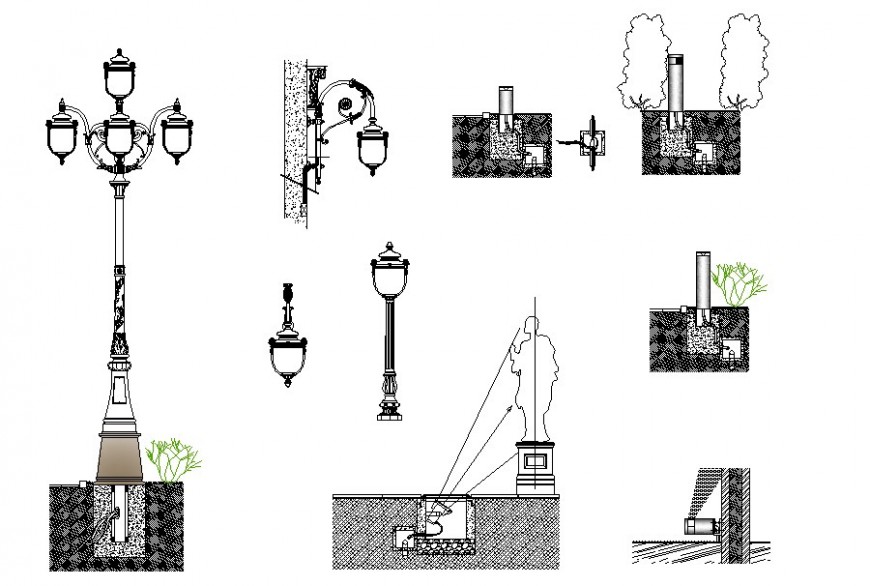 Drawing of lighting fittings AutoCAD file