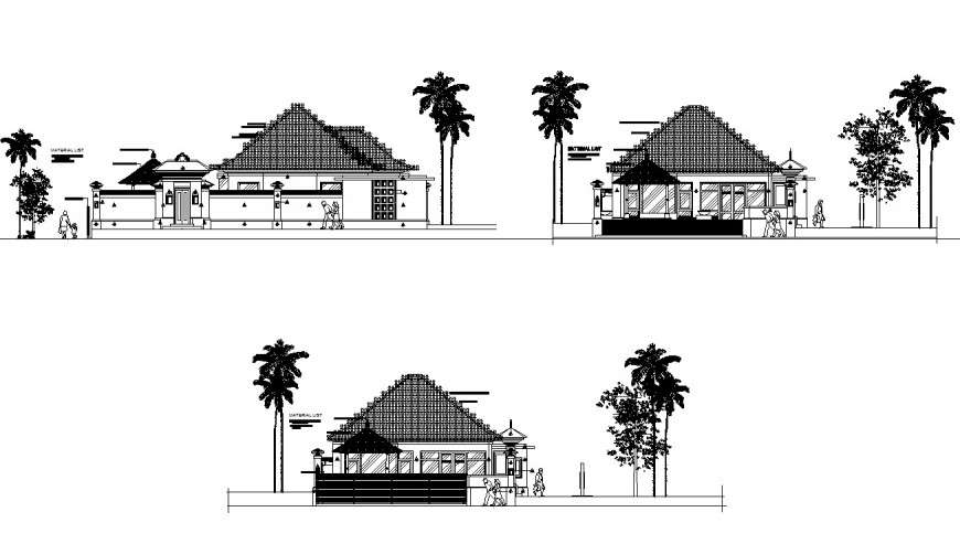 Drawing of villa blocks AutoCAD file