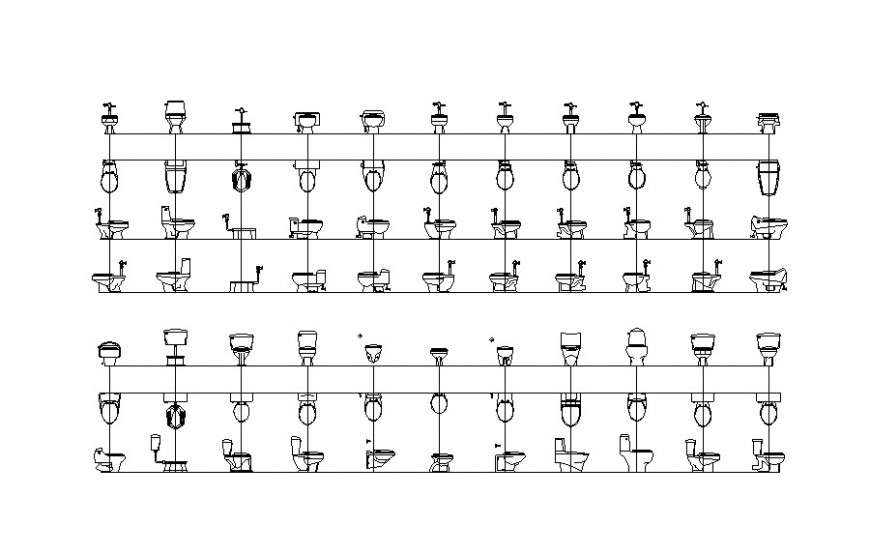 Drawing of wc blocks autocad files ,