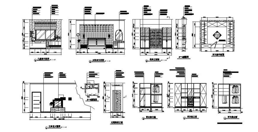 Drawing room furniture blocks details in autocad
