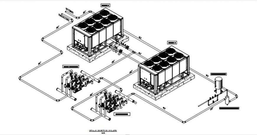 Drawings details of water treatment blocks model dwg file