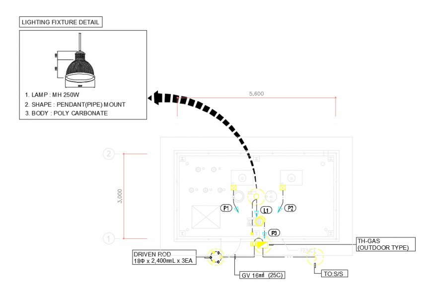 Drawings details of ceiling POP installation dwg file