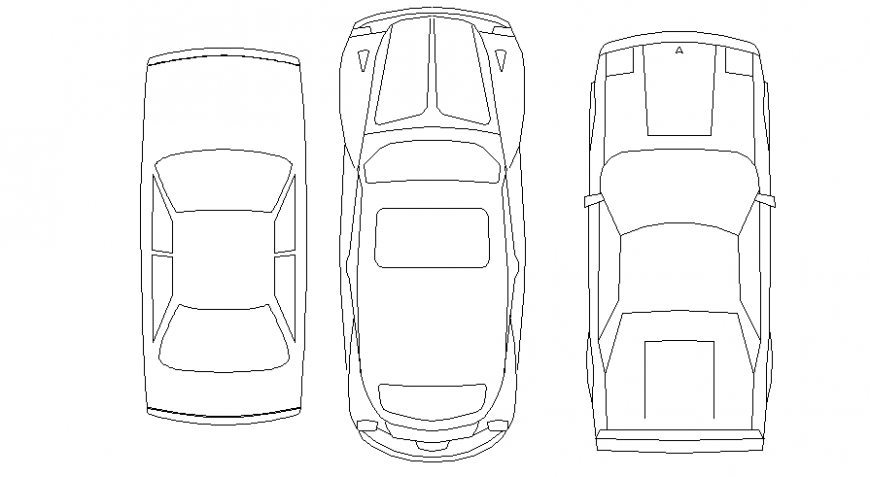 Drawings details of elevation of car vehicle units autocad file