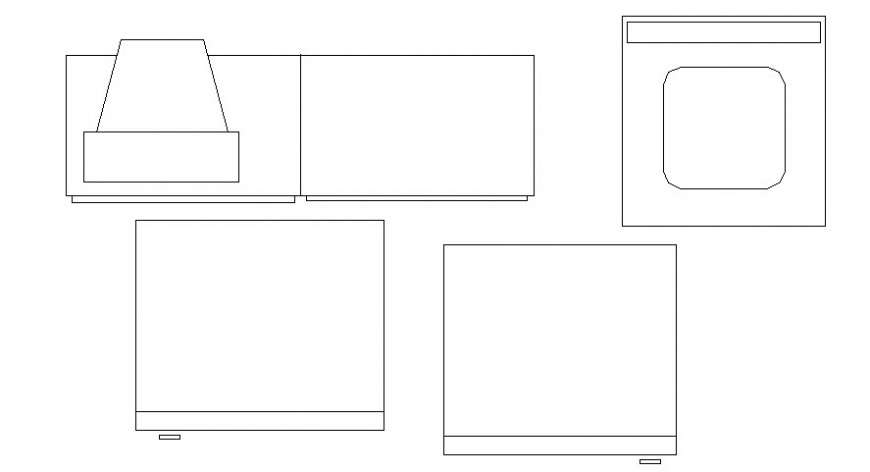 Drawings of furniture desks blocks elevation autocad softwrae file
