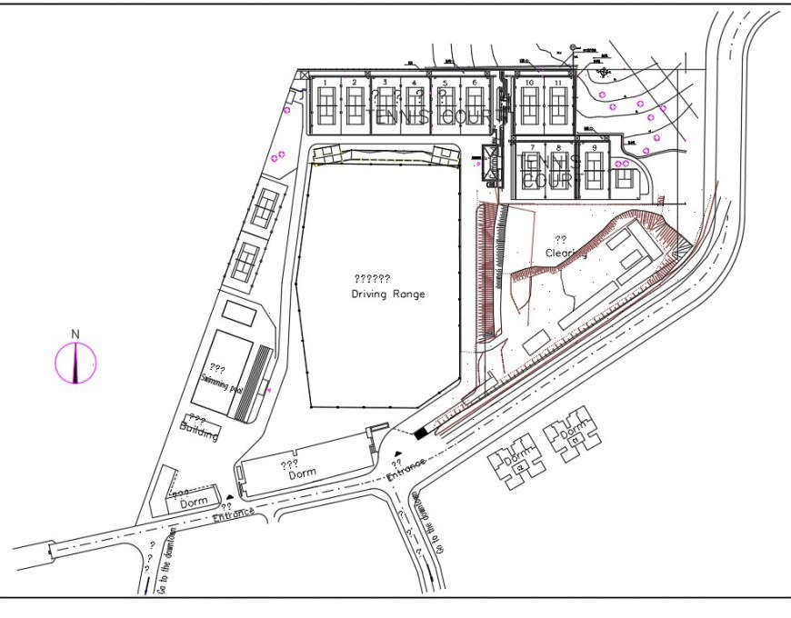 Driving cinema layout line plan detail