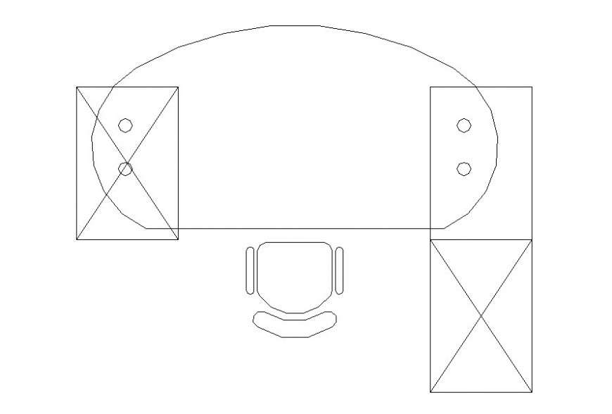 DWG file of desk 2d block