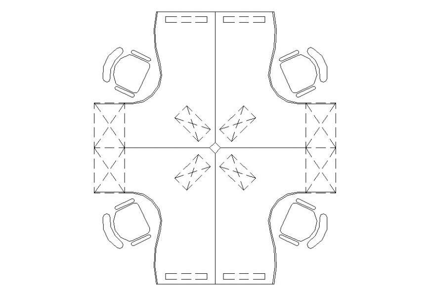 DWG file of table 2d model