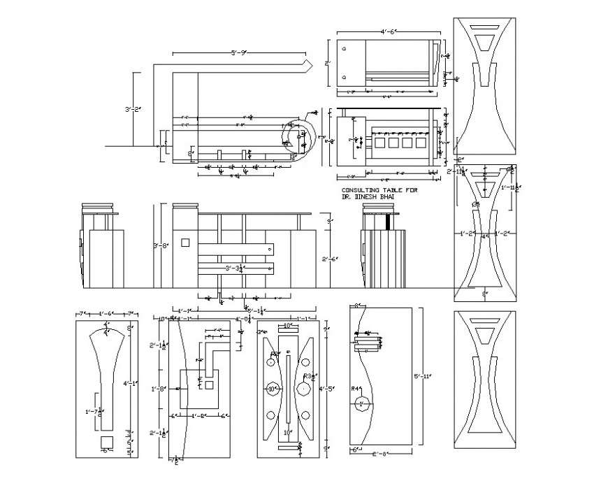 Dynamic blocks of door detail 2d view autocad file