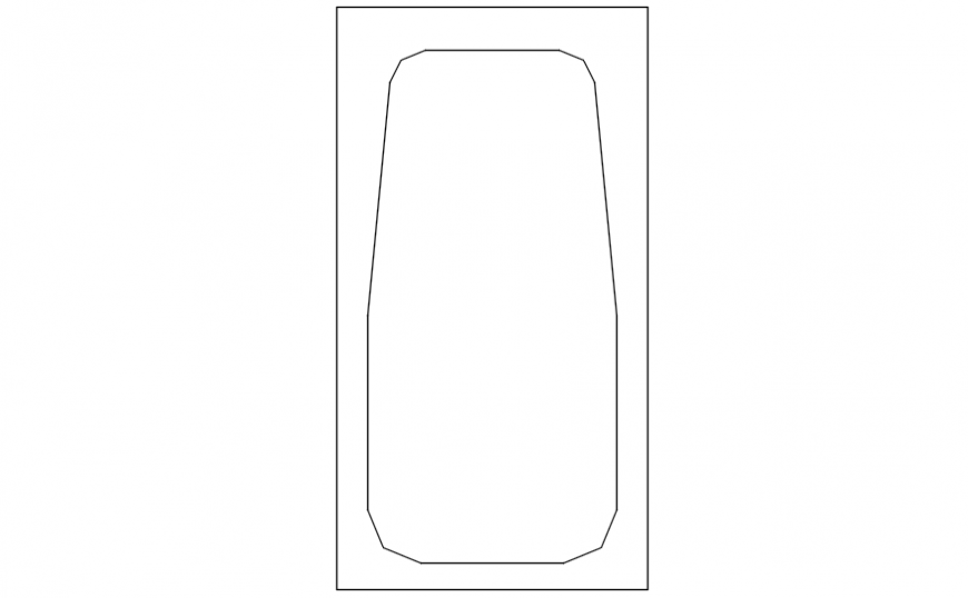 Dynamic long bathtub elevation 2d block cad drawing details dwg file