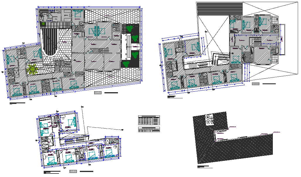 Hostel interior design Plan